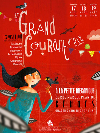 Louk expose au Grand Courant d'Air � La Petite Mécanique - Rennes